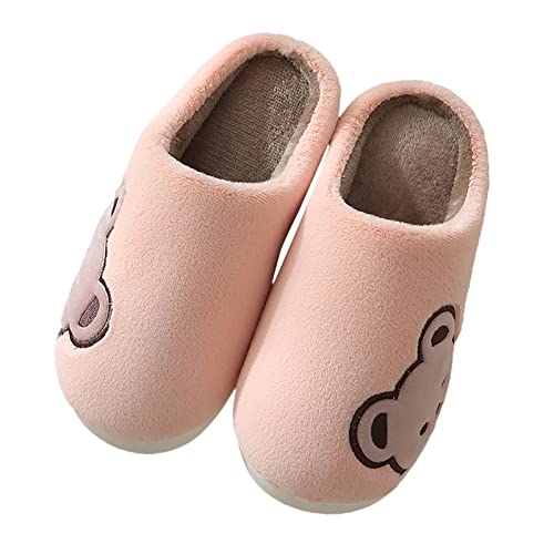 Hausschuhe Damen Pantoffeln rutschfest aus Memory Foam Hausschlappen Unisex Filz Kunstwolle Hausschuh Damen-Hausschuhe Weiche Flauschige Pantoffeln Slippers Bequeme Baumwolle Filzpantoffeln von Famzuneu