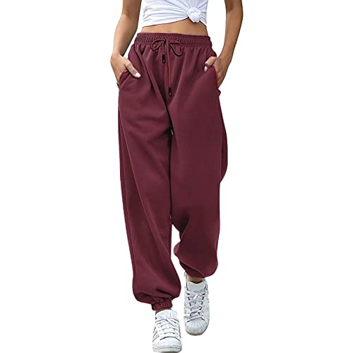 Jogginghose Damen Baumwolle schwarz, Jogginghose Damen Baggy High Waist Sportshose Lang Weites Bein Trainingshose Locker Sweatpants Fitness Sport Yoga Hosen Laufhosen Freizeithose Frauen Sweathose Jogginghose Damen Baumwolle schwarz, Jogginghose Damen Baggy High Waist Sportshose Lang Weites Bein Trainingshose Locker Sweatpants Fitness Sport Yoga Hosen Laufhosen Freizeithose Frauen Sweathose von Famzuneu