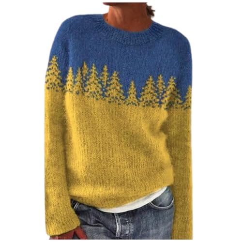 Pullover Weihnachten Damen, Winterpullover Damen Warm Elegant Winter Kaschmir Pullover Große Größen Sweatshirt mit Aufdruck Rundhals Bequem Wollpullover Langarm Strickpullover Casual Wollpulli Pullover Weihnachten Damen, Winterpullover Damen Warm Elegant Winter Kaschmir Pullover Große Größen Sweatshirt mit Aufdruck Rundhals Bequem Wollpullover Langarm Strickpullover Casual Wollpulli von Famzuneu