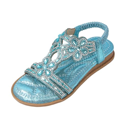 Sandalen mädchen 30 Glitzer, Glitzer Sandalen Damen Sommer Elegant Flach Strass Schuhe Mädchen Sommerschuhe Frauen Bequem Weichen Sohlen Damensandalen Gummiband Slingback Sandaletten Strandschuhe Sandalen mädchen 30 Glitzer, Glitzer Sandalen Damen Sommer Elegant Flach Strass Schuhe Mädchen Sommerschuhe Frauen Bequem Weichen Sohlen Damensandalen Gummiband Slingback Sandaletten Strandschuhe von Famzuneu