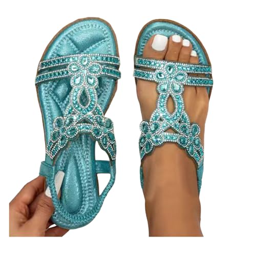 Sommerschuhe Damen schwarz schick, Glitzer Sandalen Damen Sommer Elegant Flach Strass Schuhe Mädchen Sommerschuhe Frauen Bequem Weichen Sohlen Damensandalen Gummiband Slingback Sandaletten Sommerschuhe Damen schwarz schick, Glitzer Sandalen Damen Sommer Elegant Flach Strass Schuhe Mädchen Sommerschuhe Frauen Bequem Weichen Sohlen Damensandalen Gummiband Slingback Sandaletten von Famzuneu