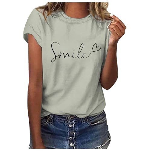 Tshirt Damen Baumwolle gestreift, Sommer Tshirt Damen Weiss T Shirt mit Aufdruck Kurzarm Baumwolle T-Shirts Rundhals Basic Oberteile Casual Tee Shirts Teenager Mädchen Locker Bluse Drucken Sportshirt Tshirt Damen Baumwolle gestreift, Sommer Tshirt Damen Weiss T Shirt mit Aufdruck Kurzarm Baumwolle T-Shirts Rundhals Basic Oberteile Casual Tee Shirts Teenager Mädchen Locker Bluse Drucken Sportshirt von Famzuneu
