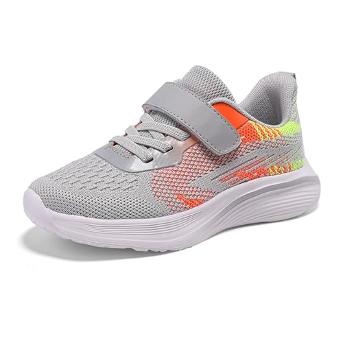 Turnschuhe Jungen 34 Puma, Sportschuhe Kinder Jungen Mädchen Hallenschuhe Turnschuhe Leicht Mesh Kinderschuhe Atmungsaktiv Laufschuhe Dicker Boden rutschfest Klettverschluss Sneaker von Famzuneu