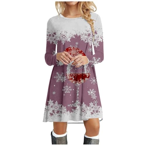 retourenkauf Angebote, Kleid Weihnachten Damen Festlich Weihnachtskleider Cocktaikleid Große Größen Lustig Weihnachtskleid Abendkleid Vintage Swing Partykleid Sexy Christmas Dress von Famzuneu