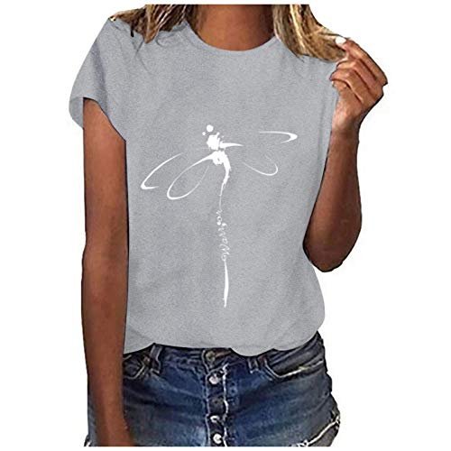 t Shirt Damen Oversize, Sommer Tshirt Damen Weiss T Shirt mit Aufdruck Kurzarm Baumwolle T-Shirts Rundhals Basic Oberteile Casual Tee Shirts Teenager Mädchen Locker Bluse Drucken Sportshirt t Shirt Damen Oversize, Sommer Tshirt Damen Weiss T Shirt mit Aufdruck Kurzarm Baumwolle T-Shirts Rundhals Basic Oberteile Casual Tee Shirts Teenager Mädchen Locker Bluse Drucken Sportshirt von Famzuneu
