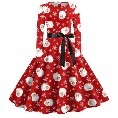 weihnachtskleidung Damen lustig, Weihnachtskleider Damen Rot Lustig Weihnachten Kleid Christmas Dress Mit Weihnachtsmotiv Sexy Cocktaikleid Festlich Partykleid Abendkleid Rockabilly Weihnachtskleid von Famzuneu