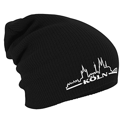 Fan-O-Menal Textilien Longbeanie Slouch-Beanie Mütze Köln City Line 55652 Farbe schwarz von Fan-O-Menal Textilien