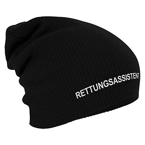 Fan-O-Menal Textilien Longbeanie Slouch-Beanie Mütze Rettungsassistent 55210 Farbe schwarz von Fan-O-Menal Textilien