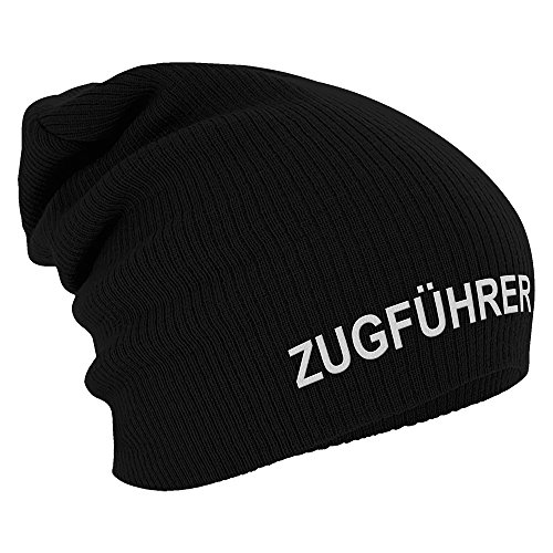 Fan-O-Menal Textilien Longbeanie Slouch-Beanie Mütze Zugführer 55214 Farbe schwarz von Fan-O-Menal Textilien