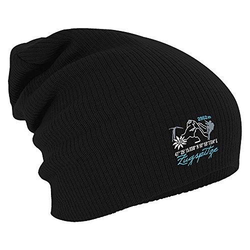 Fan-O-Menal Textilien Longbeanie Slouch-Beanie Mütze Zugspitze 54482 Farbe schwarz von Fan-O-Menal Textilien