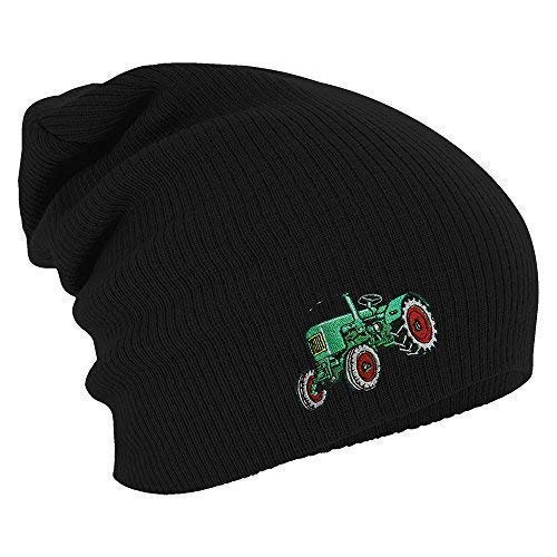 Fan-O-Menal Textilien Longbeanie Slouch-Beanie Traktor grün Fendt 55371 Farbe schwarz von Fan-O-Menal Textilien