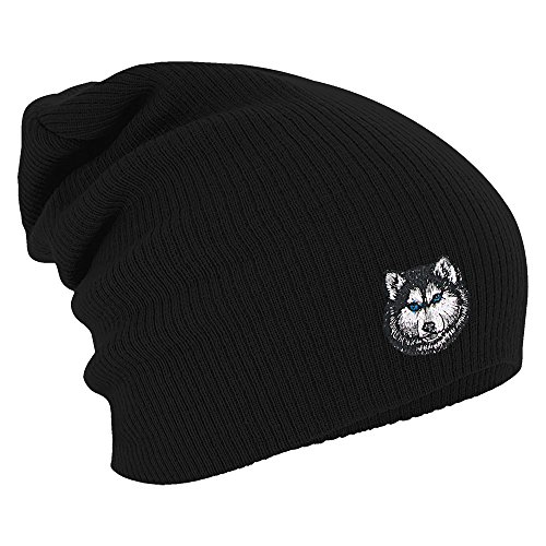 Fan-O-Menal Textilien Longbeanie Slouch-Beanie Wintermütze Husky 54842 Farbe schwarz von Fan-O-Menal Textilien