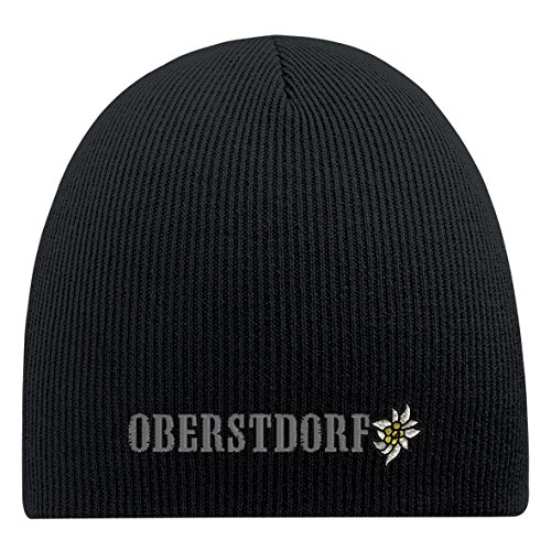 Fan-O-Menal Beanie-Mütze mit Einstickung – Oberstdorf - 54856 Schwarz von Fan-O-Menal