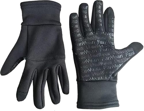 FanVean Feldspieler-Handschuhe,Handschuhe Herren Damen für Winter: 360°Touchscreen,Wasserdicht,Winddicht,Thermo für Schnee,Radfahren,Motorradfahren und Workouts-Warme Groß Schwarz-LV44 von FanVean