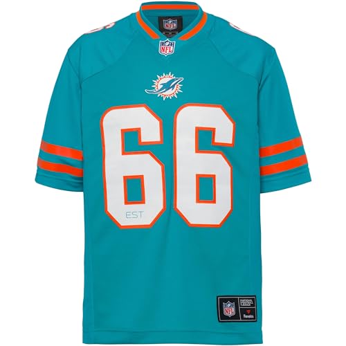 Fanatics Herren American Football Trikot NFL Miami Dolphins New Aqua-Dark orange-New Aqua-New Aqua-Dark orange L von Fanatics