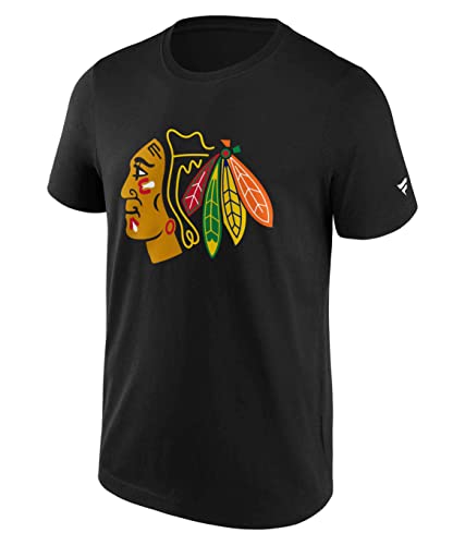 Fanatics - NHL Chicago Blackhawks Primary Logo Graphic T-Shirt Farbe Schwarz, Größe M von Fanatics