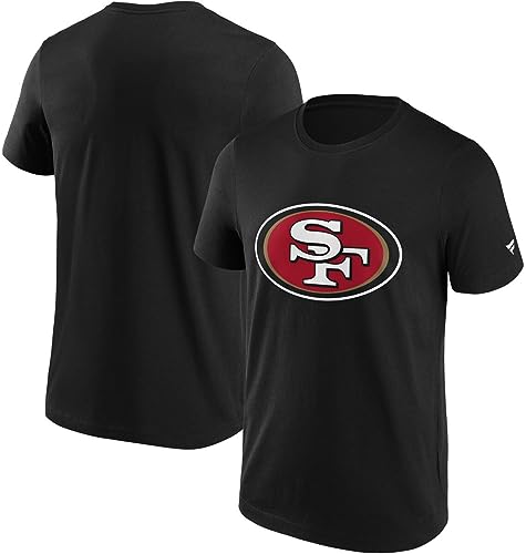 Fanatics San Francisco 49ers Logo Männer T-Shirt schwarz L 100% Baumwolle NFL, Sport von Fanatics
