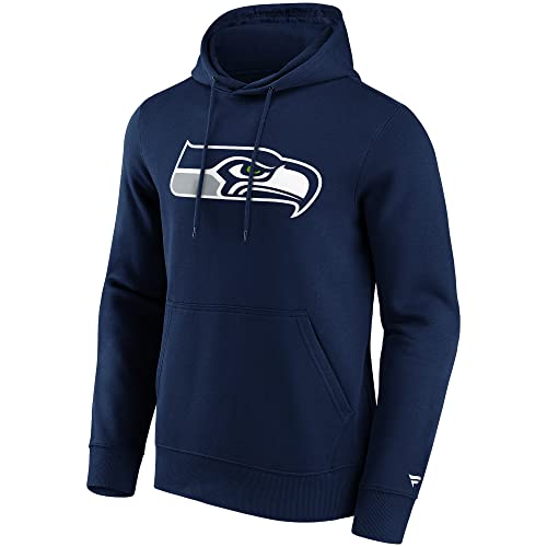 Fanatics Seattle Seahawks Mid Essentials Crest Kapuzenpullover Herren dunkelblau/weiß, XL von Fanatics