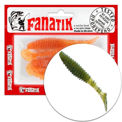 Fanatik Classic 1.7 2.9 4" 4-10cm Gummiköder Gummifisch mit Aroma Fanatic Jig Soft Bait Lure Kunstköder Angeln Köder Gummishad Twister Minnow Shad (001, 1.7) von Fanatik