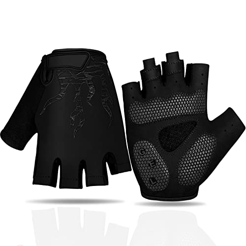 Faneam Sommer Fahrradhandschuhe Herren Halbfinger Fahrrad Handschuhe Damen MTB Gel Handschuhe Mountainbike StossdÄmpfende Radhandschuhe Freizeit Fahrradhandschuhe Männer Kurz von Faneam