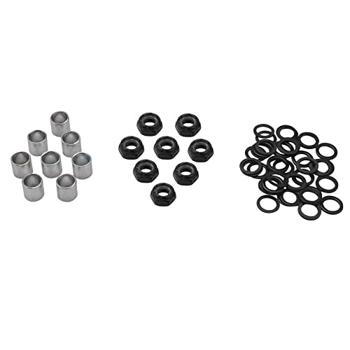 Fangxuee 56 Teile Skateboard Truck Hardware Kit EnthäLt Distanz StüCke, Achs Muttern und Geschwindigkeits Ringe für Skateboard und Longboard von Fangxuee