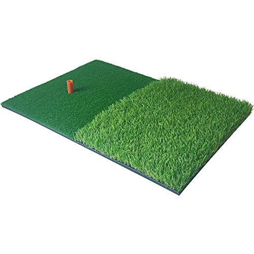 Fangxuee Golf ÜBungs Matte Nylon Gras Gummi Tee AußEn Golf Matte Robustes Trainings Polster 40X60Cm von Fangxuee