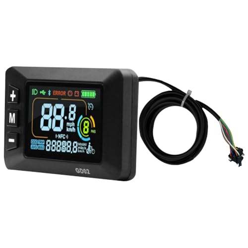 Fangxuee LCD-GD02 Elektrofahrrad LCD-Anzeige-Meter Dashboard-Anzeigetafel 24V 36V 48V 52V 60V für Elektroroller SM5+2PIN von Fangxuee