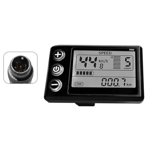 Fangxuee LCD-S866 Elektrofahrrad LCD-Display-Messgerät Dashboard-Anzeigefeld 24V 36V 48V für Elektroroller 6PIN von Fangxuee