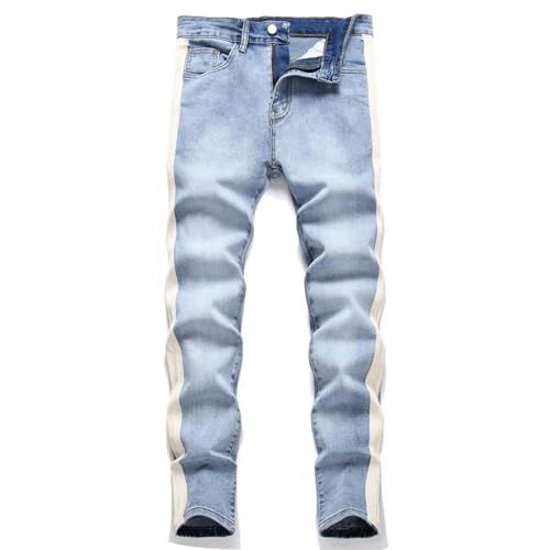 Fanlageter Jeans Herren Hose Jeanshose Männer Slim Jeans Hose Casual Denim Hosen 28 P2014 von Fanlageter