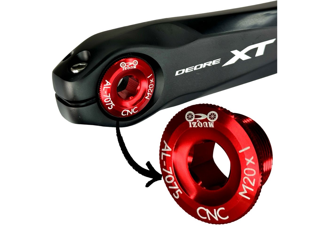 Fantic26 Fahrradkurbel F26 M20x1 Kurbelschraube passend für Shimano Hollotech II Kurbeln Fantic26 Fahrradkurbel F26 M20x1 Kurbelschraube passend für Shimano Hollotech II Kurbeln von Fantic26