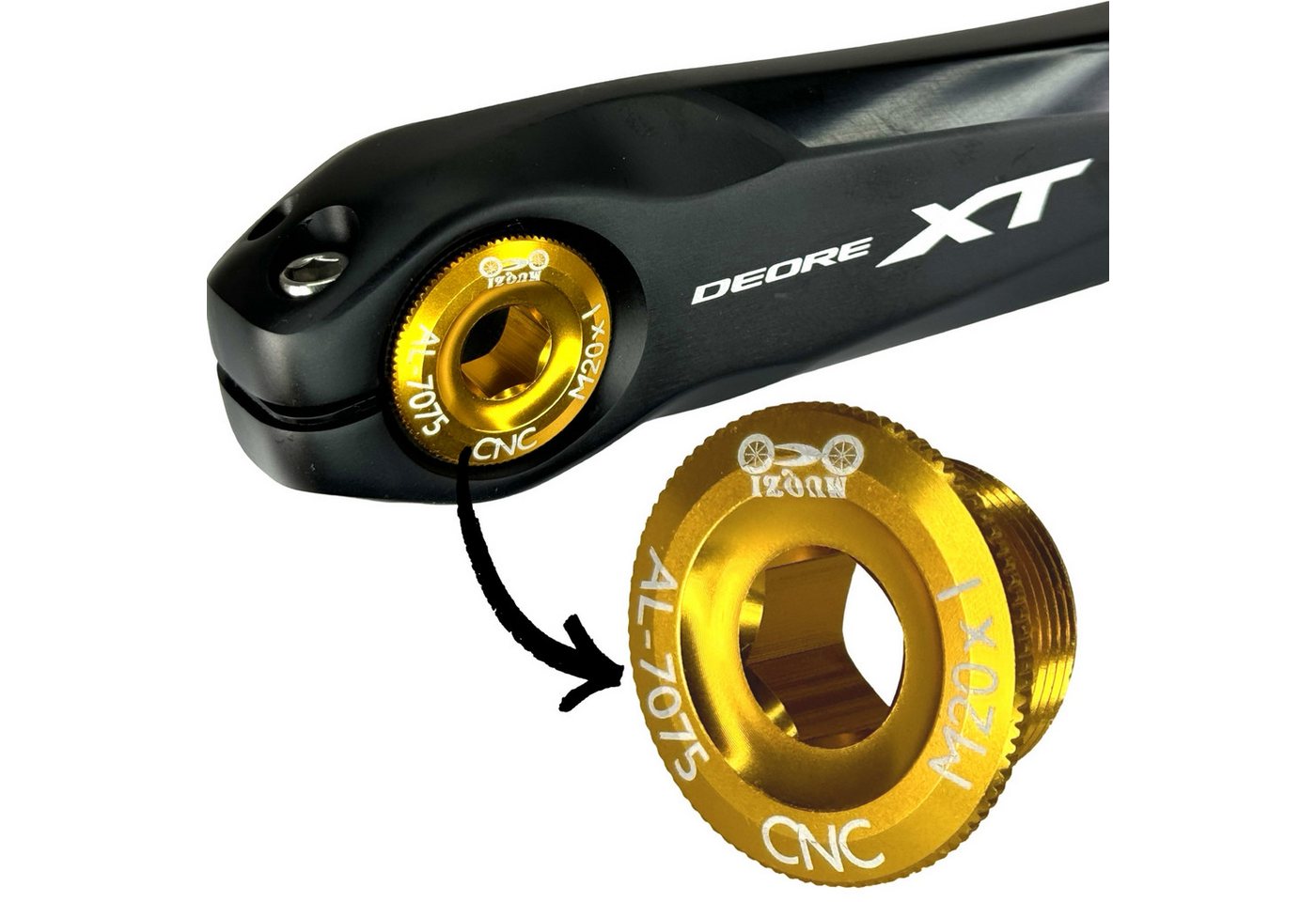 Fantic26 Fahrradkurbel F26 M20x1 Kurbelschraube passend für Shimano Hollotech II Kurbeln Fantic26 Fahrradkurbel F26 M20x1 Kurbelschraube passend für Shimano Hollotech II Kurbeln von Fantic26