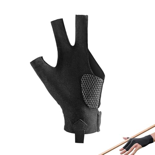 Fanysdsi Pool-Queue-Handschuhe, Pool-Handschuhe,DREI-Finger-Queue-Shooter-Pool-Handschuhe | Linke Handschuhe für Damen und Herren, Queue-Sporthandschuhe zum Üben, Billardzubehör von Fanysdsi