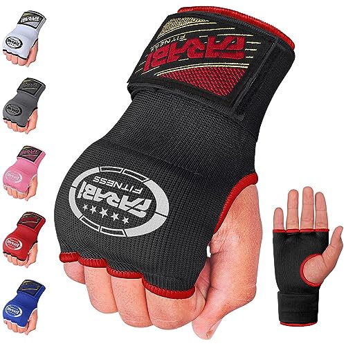 Farabi Sports Innenhandwickel für Kinder und Erwachsene innenhandschuhe Boxen Box Bandagen männer & Frauen Bandagen Boxen MMA Muay Thai Training boxbandagen (Black, Erwachsene L/XL) von Farabi Sports