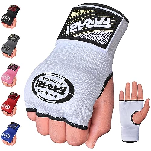 Farabi Sports Innenhandwickel für Kinder und Erwachsene innenhandschuhe Boxen Box Bandagen männer & Frauen Bandagen Boxen MMA Muay Thai Training boxbandagen (White, Erwachsene S/M) von Farabi Sports