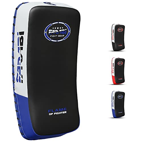 Farabi Sports schlagpolster für Coaching, Training, Kickboxen Curved Kick Pads, schlagpolster Kampfsport trittpolster MMA Muay Thai Pads X 1 Stück Single (Blue) von Farabi Sports