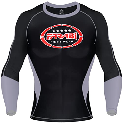 MMA Rash Guard Kompression Top Gym Training Body Armour BJJ Base Layer von Farabi, M MMA Rash Guard Kompression Top Gym Training Body Armour BJJ Base Layer von Farabi, M von Farabi Sports