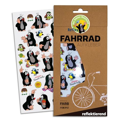 Farbviereck Der kleine Maulwurf Aufkleber reflektierend wetterfest für Fahrrad - Roller - Kinderwagen - Helm Geschenk Nostalgie Sticker als Fahrradaufkleber Maulwurf Pauli | R0024 Farbviereck Der kleine Maulwurf Aufkleber reflektierend wetterfest für Fahrrad - Roller - Kinderwagen - Helm Geschenk Nostalgie Sticker als Fahrradaufkleber Maulwurf Pauli | R0024 von Farbviereck