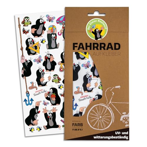 Farbviereck Der kleine Maulwurf Aufkleber wetterfest für Fahrrad - Roller - Kinderwagen - Helm Geschenk Nostalgie Sticker als Fahrradaufkleber Maulwurf Pauli | K0030 Farbviereck Der kleine Maulwurf Aufkleber wetterfest für Fahrrad - Roller - Kinderwagen - Helm Geschenk Nostalgie Sticker als Fahrradaufkleber Maulwurf Pauli | K0030 von Farbviereck