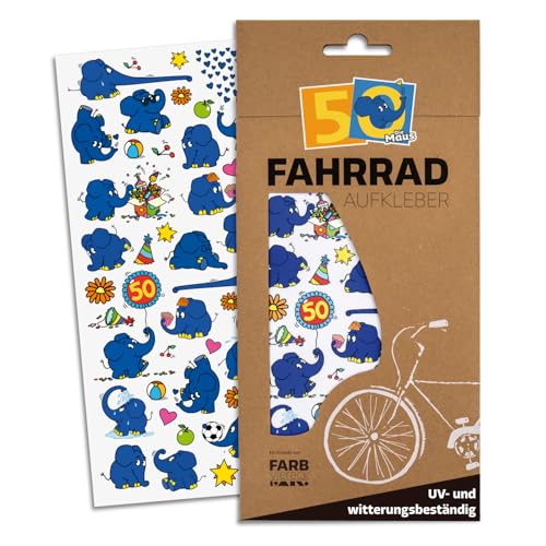 Farbviereck Die Maus 50 Jahre Elefant - Lizenzprodukt Fahrradaufkleber Elefant - Ente - Mäuse für Roller - Kinderwagen - Helm Mausaufkleber als Fahrradaufkleber K0032 Farbviereck Die Maus 50 Jahre Elefant - Lizenzprodukt Fahrradaufkleber Elefant - Ente - Mäuse für Roller - Kinderwagen - Helm Mausaufkleber als Fahrradaufkleber K0032 von Farbviereck