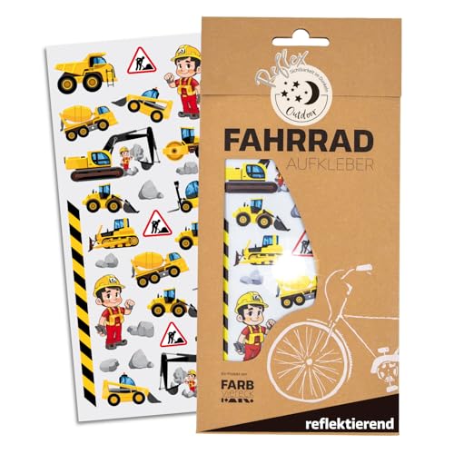 Farbviereck Fahrrad Aufkleber Junge - Bagger und Baufahrzeuge Roller - Helm - Geschenk - Geburtstag tolle Fahrradaufkleber und Sticker für Jungs | R0023 Farbviereck Fahrrad Aufkleber Junge - Bagger und Baufahrzeuge Roller - Helm - Geschenk - Geburtstag tolle Fahrradaufkleber und Sticker für Jungs | R0023 von Farbviereck