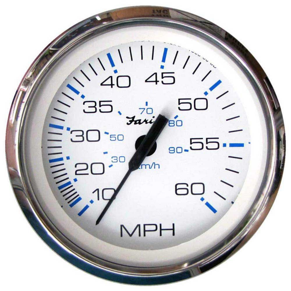 Faria 60mph Ss Speedometer Chesapeake Silber von Faria