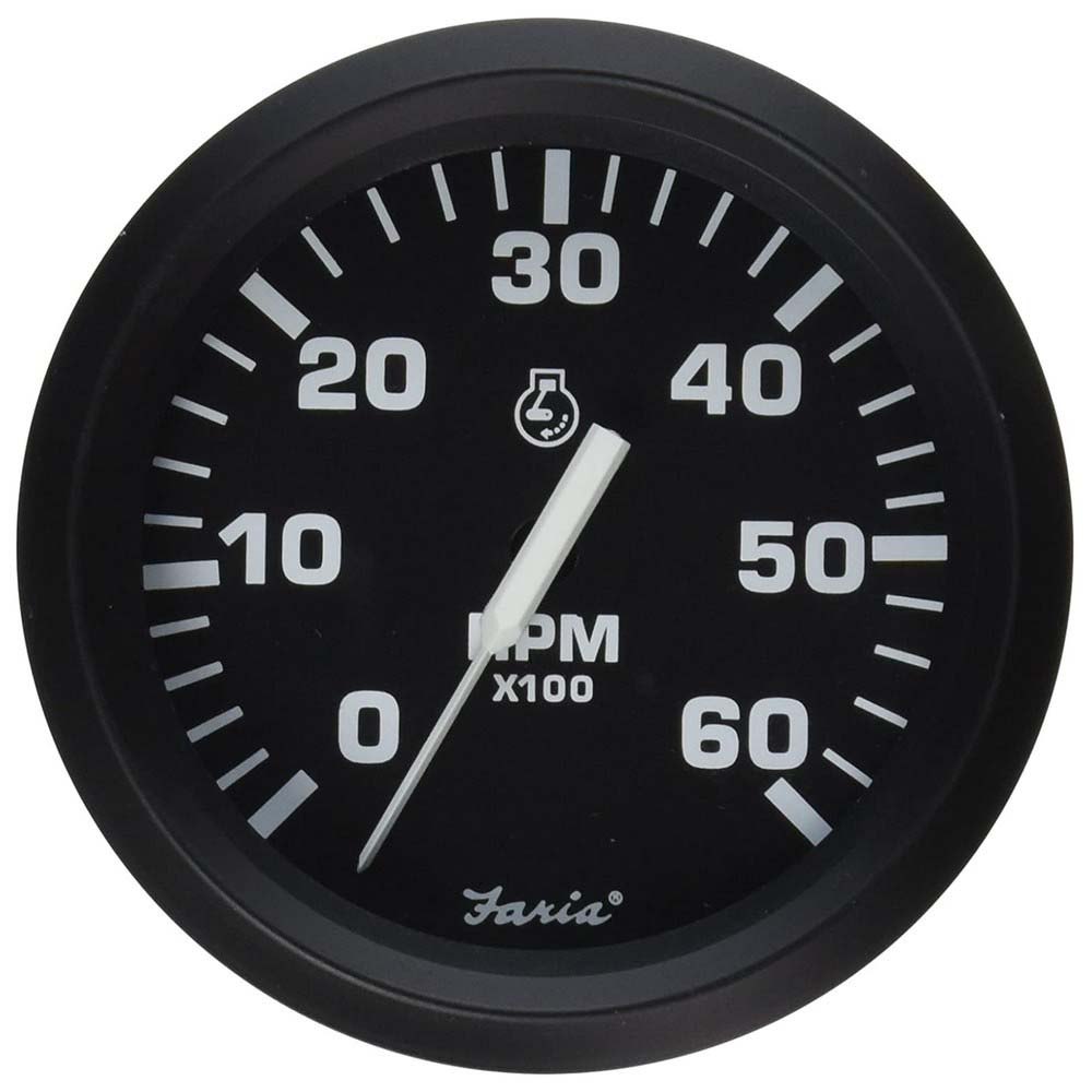Faria Euro Tach 6000rpm Tachometer Schwarz Faria Euro Tach 6000rpm Tachometer Schwarz von Faria