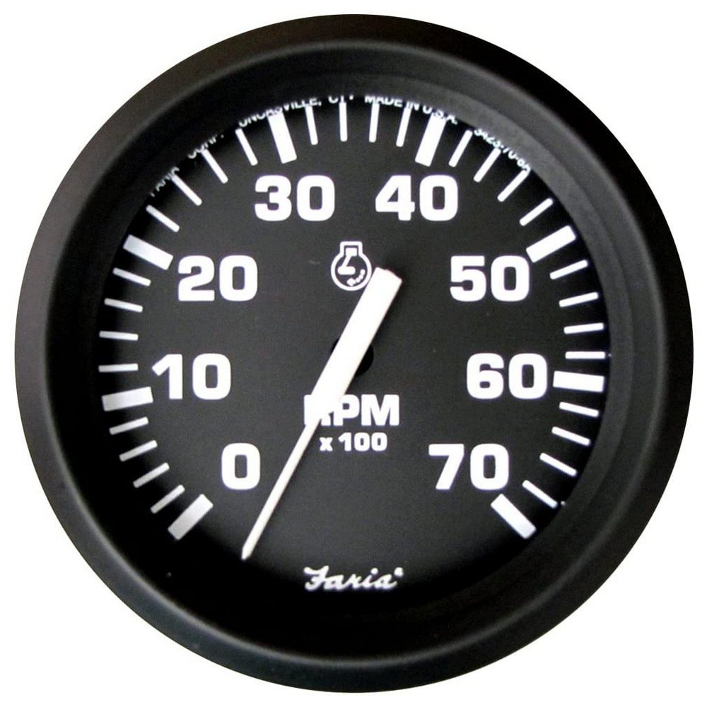 Faria Euro Tach 7000rpm Tachometer Schwarz Faria Euro Tach 7000rpm Tachometer Schwarz von Faria