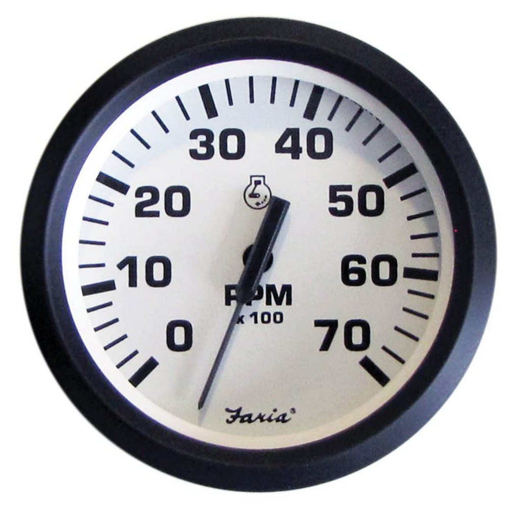 Faria Euro White Series 7000 Rpm Universal Tachometer Schwarz Faria Euro White Series 7000 Rpm Universal Tachometer Schwarz von Faria