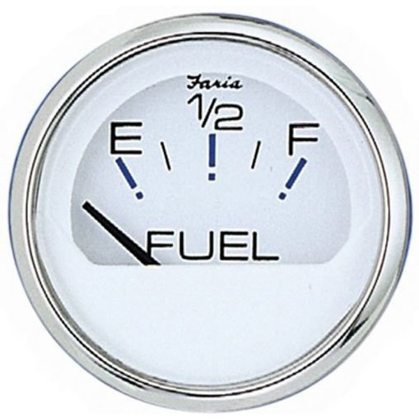 Faria Fuel Level Gauge European Silber Faria Fuel Level Gauge European Silber von Faria