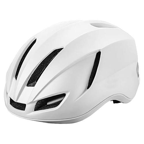 Fahrradhelm mit LED Licht Ultraleichter Radhelm für Damen Herren Cityhelm mit Aufladung Rücklicht 56-60CM (Weiß) von Fascryla