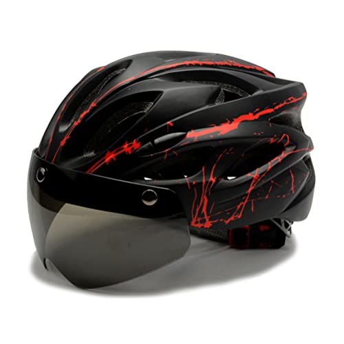 Fahrradhelm mit Visier Leichte Fahrradhelm mit Magnetischem Brille Unisex-Größenverstellbarer Helm Mountainbike Helm für Herren Damen Fahrradhelm mit Visier Leichte Fahrradhelm mit Magnetischem Brille Unisex-Größenverstellbarer Helm Mountainbike Helm für Herren Damen von Fascryla