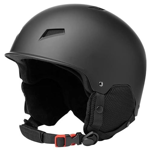 Skihelm Unisex für Erwachsene Snowboardhelm für Wintersportler Optimal Klimatisierter, Bruchfester & Anpassbarer Skihelm für Damen Herren(57-61CM) (Black) von Fascryla