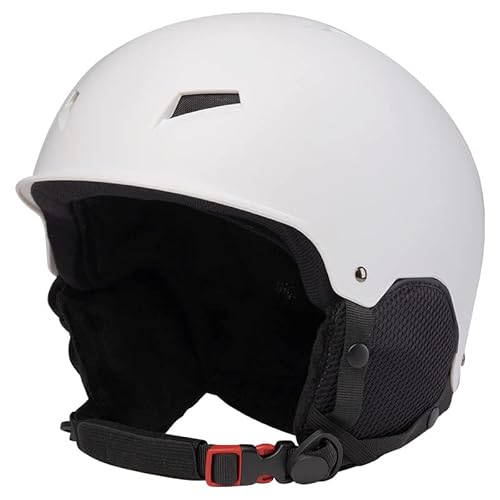 Skihelm Unisex für Erwachsene Snowboardhelm für Wintersportler Optimal Klimatisierter, Bruchfester & Anpassbarer Skihelm für Damen Herren(57-61CM) (White) von Fascryla