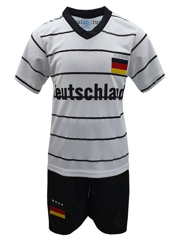 Fashion Boy Fußballtrikot Fussball Fan Set Deutschland Germany Trikot + Shorts, JS130 (Set, T-Shirt + Shorts) von Fashion Boy